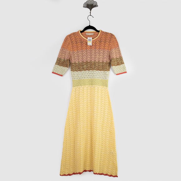 NWT Vanessa Bruno Coronille Knit Midi Sweater Cotton Blend Dress $460 - Size M - Picture 6 of 13